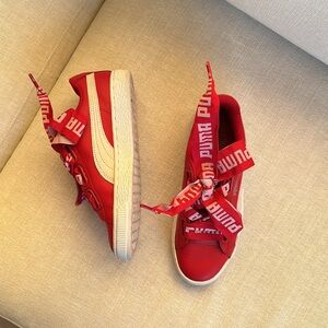 Puma Red and White Women's Sneakers